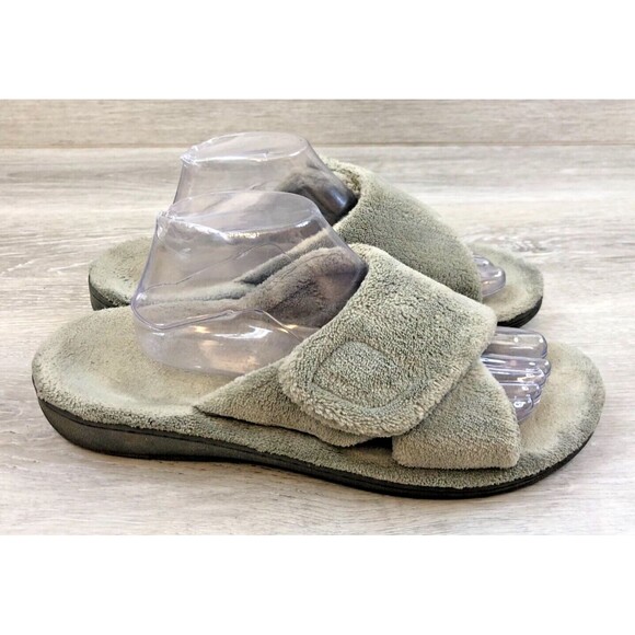 Vionic Relax TV3001 Women 11 Gray Synthetic Slip-On Orthotic Supportive Slippers - Picture 1 of 6